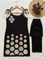 Modern Pearl-Neckline Kurta